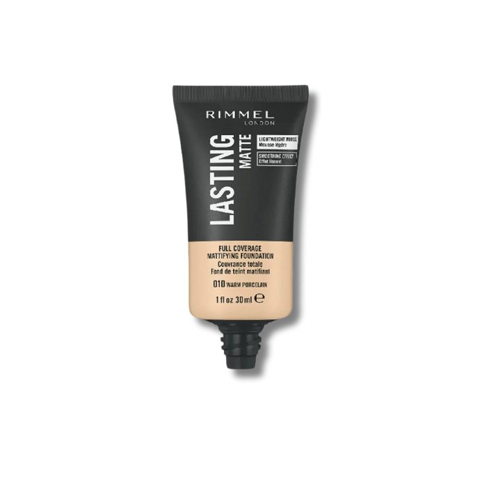 RimmelRimmel Lasting Matte Full Coverage Foundation 101 Warm Porcelain Foundation - Beauty Full Time