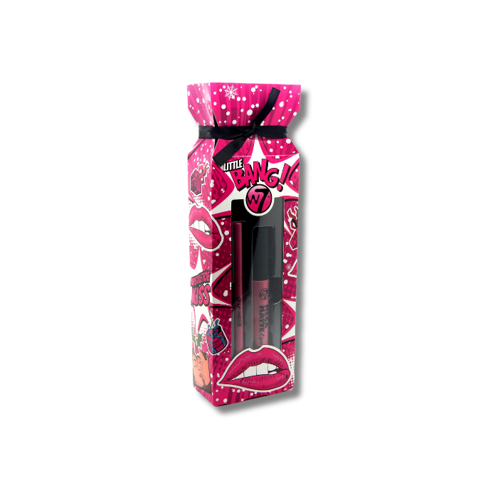 W7 Little Bang Lipstick and Lip Liner Gift Set Sinful