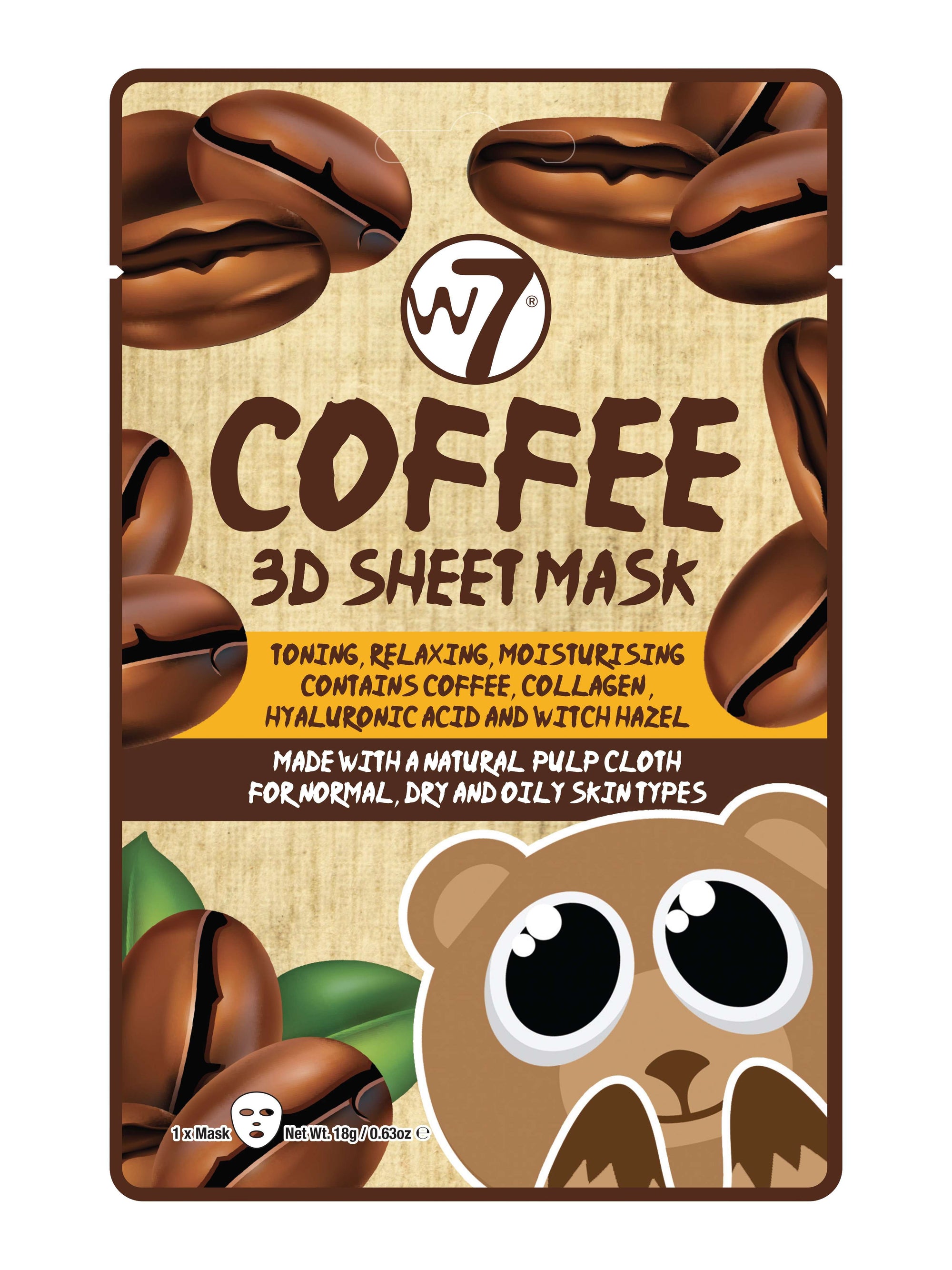 W7 Coffee 3D Sheet Mask