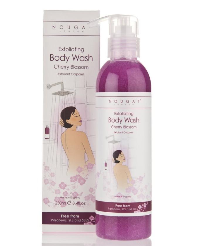 Nougat London BeautyNougat London Cherry Blossom Exfoliating Body Wash 250ml Body Exfoliator- Beauty Full Time