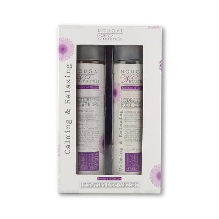Nougat London BeautyNougat Naturals Calming & Relaxing Shower Gel & Body Cream Duo 300ml Gift Set- Beauty Full Time