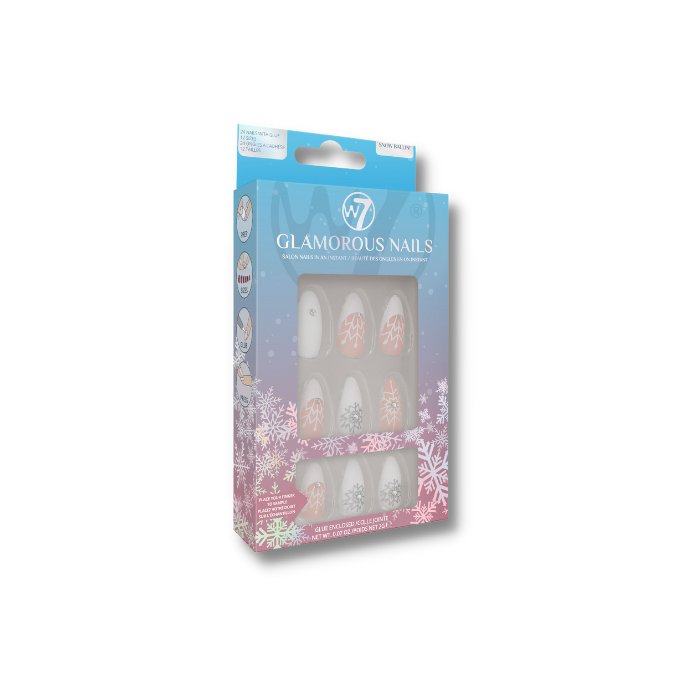 W7W7 Glamorous Nails Snow Ballin' False Nails- Beauty Full Time